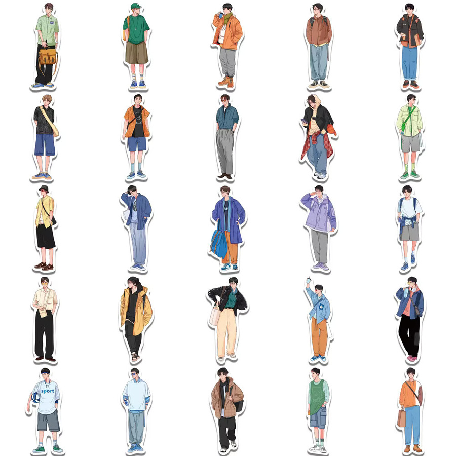 Charile Cartoon-Sticker, multicolor, 10-teiliges Set - Bild 4