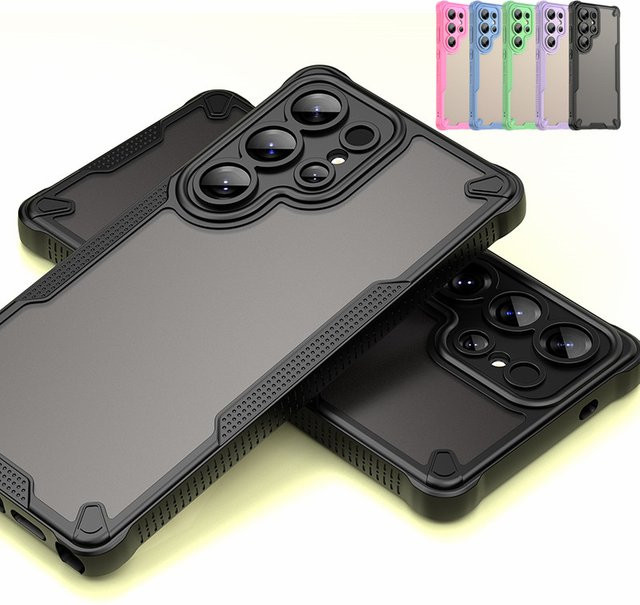 Robuste Hybrid Schutzhülle für Samsung Galaxy S26 Ultra und S25 FE Plus in Schwarz - Bild 1