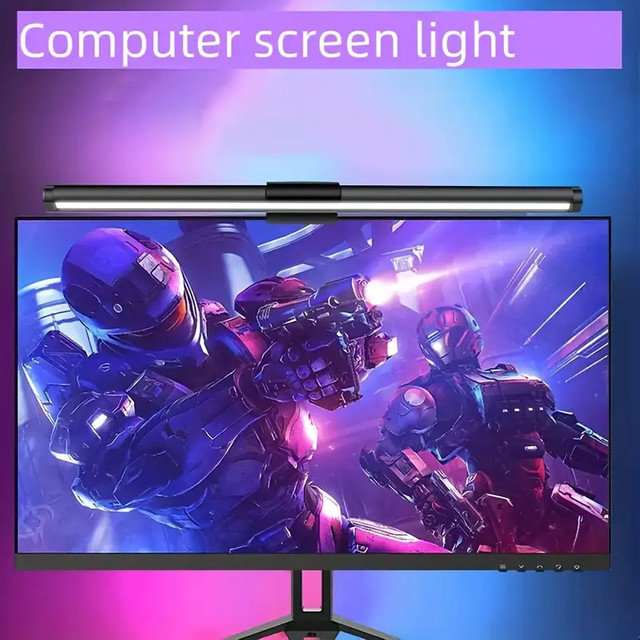 FEICAN RGB LED Monitor Lichtleiste in Schwarz, stufenlos dimmbar, Breite: 40 cm - Bild 1