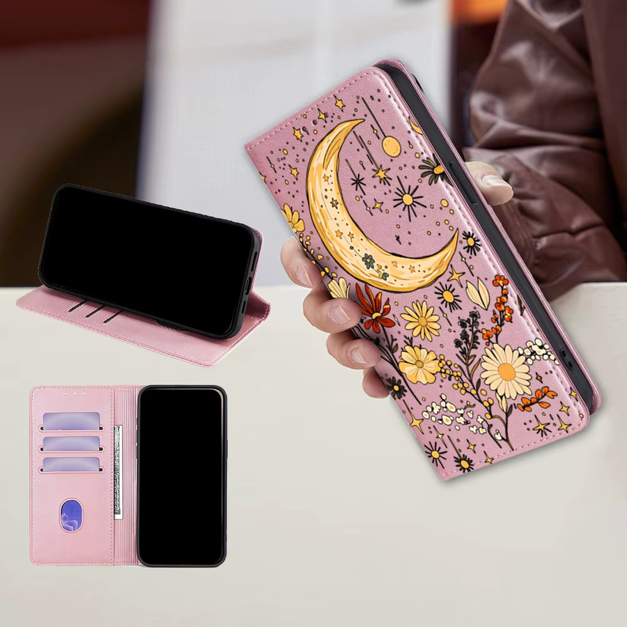 Modische Brieftaschen-Handyhülle für Samsung Galaxy S26 Ultra S26 Plus A57 A37 A17 A07 A56 A36 A26 A16 A06 in Pink, stoßfeste Schutzhülle für Android-Smartphones - Bild 2