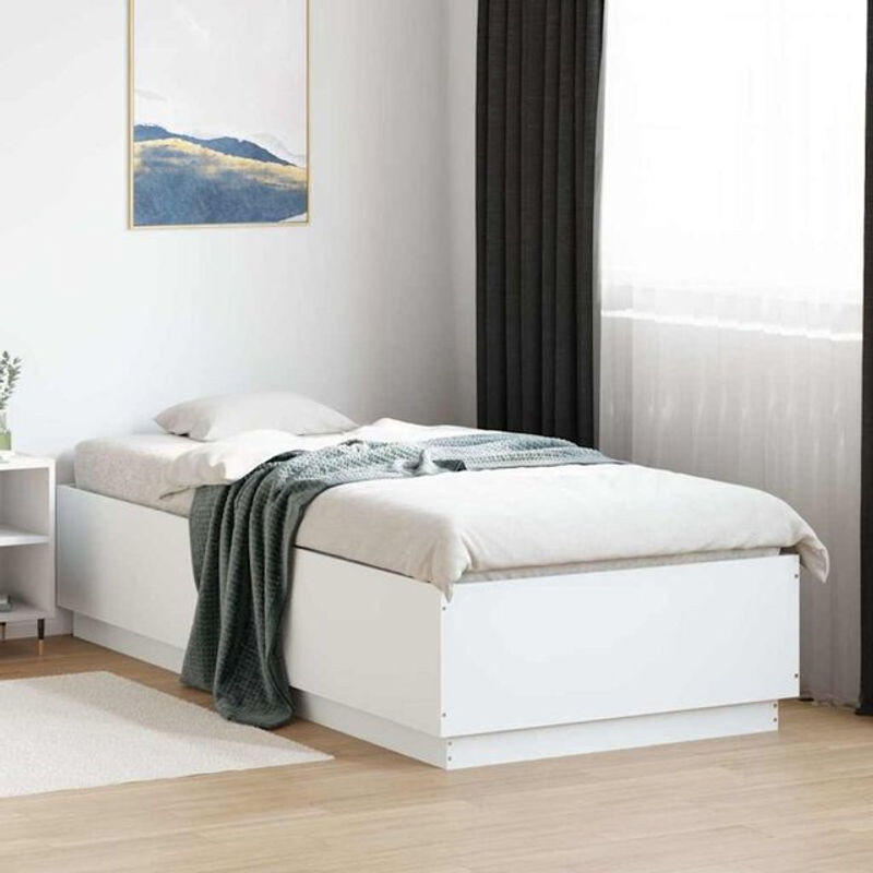 Modernes Einzelbett Vidaxl aus Holzwerkstoff in Weiß B: 100 cm, L: 200 cm - Bild 1