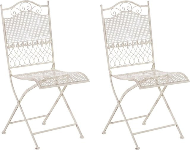 2er Set Gartenstühle Kirstin von TPFGarden aus Metall in Antik-Beige - Bild 1