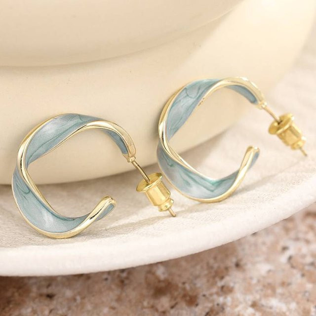 Huitan Hoop-Ohrringe, Gold, Damen - Bild 1
