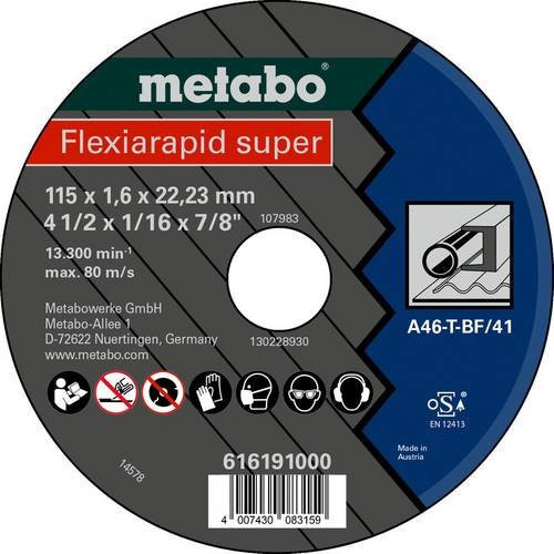 Metabo Trennscheibe gerade 115 mm für Metall und Profile, 25 Stück, Multicolour - Bild 1