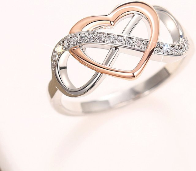 Huitan Mode Fingerring, Bicolor, Zirkonia, Damen - Bild 1