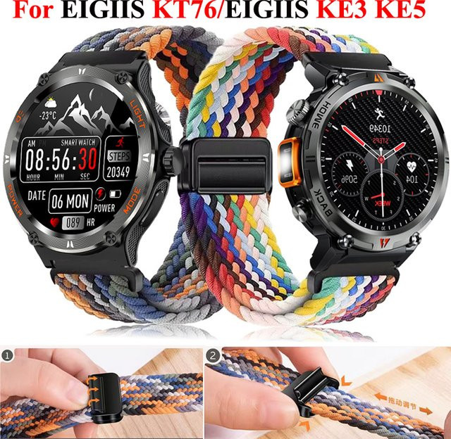 EIGIIS Uhrenarmband Nylon, Magnetisch geflochten, Bunt, Unisex - Bild 1