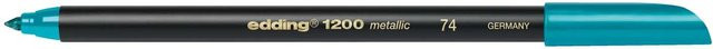 edding 1200 Metallic-Stift Permanent in Metallic-Grün mit Bullet-Spitze - Bild 1