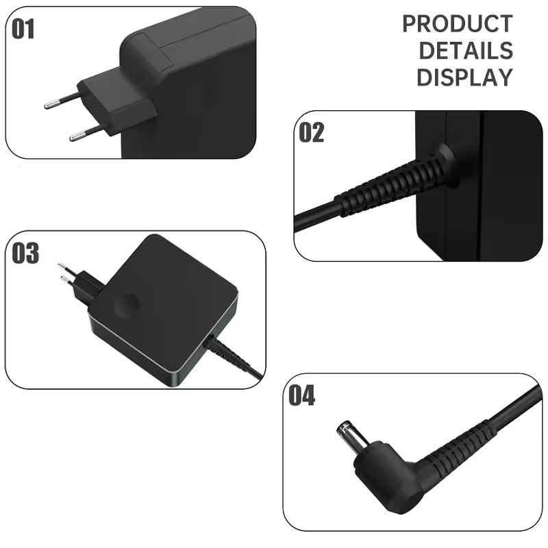Lenovo Netzteiladapter Laptop-Ladegerät in Schwarz, 65 W, 20 V, 3,25 A, passend für Lenovo YOGA 710 510-14ISK, IDEAPAD 510S-14 und XiaoXin 310 - Bild 2