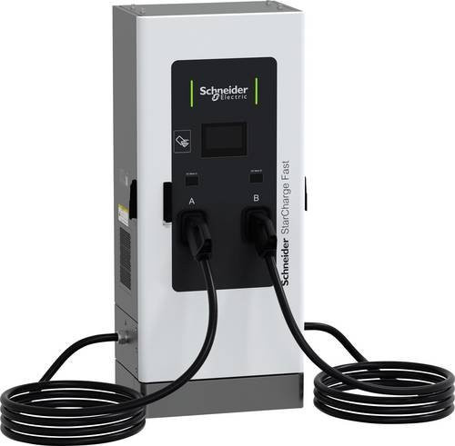 Schneider Electric Ladestation Typ 2 60kW mit NFC und RFID, Floor Standing, Weiß - Bild 1