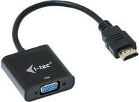 i-tec HDMI auf VGA Adapter in Schwarz mit 1x HDMI-Stecker und 1x VGA-Buchse, 0,15 m - Bild 1
