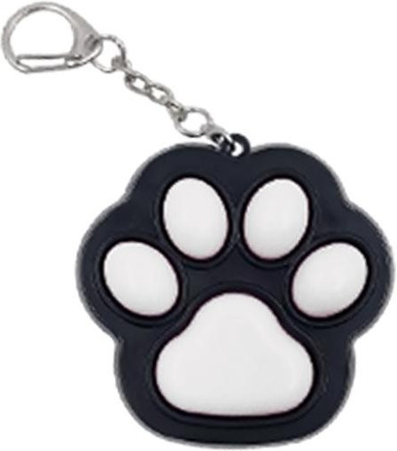 Binchi Knopf Katzenpfote Clicker Fidget Schlüsselanhänger, schwarz weiß - Bild 1