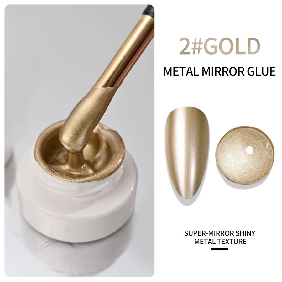 MAFANAILS Nagellack Metallic Gold, Spiegeleffekt - Bild 2