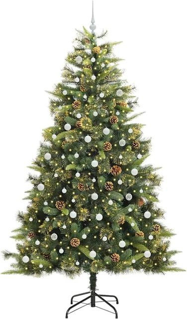 vidaXL Künstlicher Weihnachtsbaum mit Tannenzapfen in Grün, Höhe: 240 cm - Bild 1