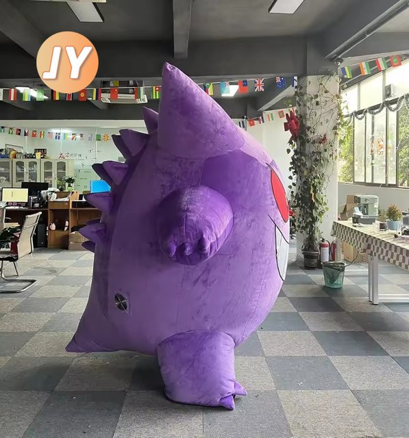 Potdemiel Gengar Maskottchen-Kostüm, lila Monster, aufblasbarer Anzug, Pokémon - Bild 1