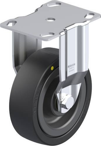 Blickle Bockrolle BKPA-VPA 101K-EL in Schwarz und Grau aus Stahl mit 100 mm Rad-Durchmesser und 80 kg Tragfähigkeit - Bild 1