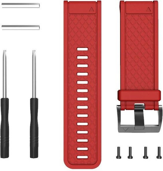 ANBEST Uhrenarmband Silikon, 26 mm, rot, Unisex - Bild 1