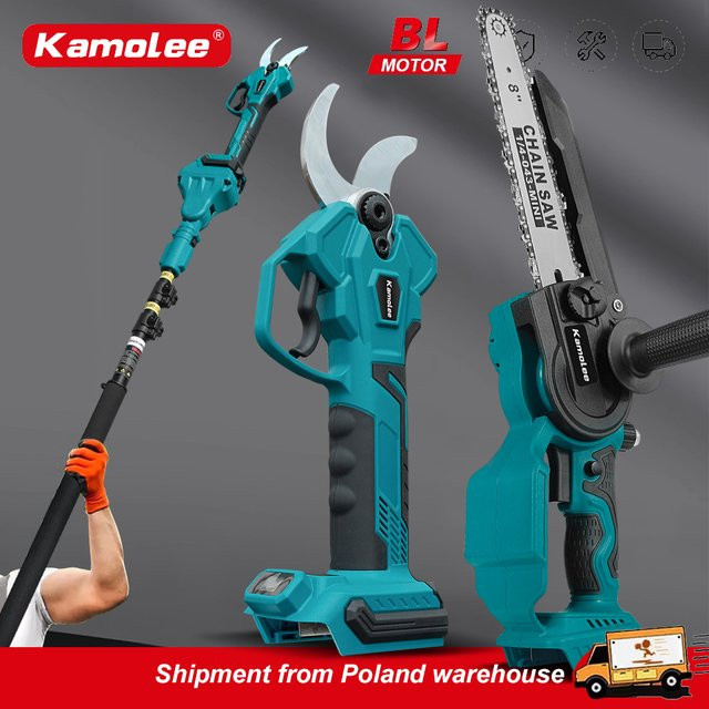 Kamolee Akku-Astschere mit bürstenlosem Motor als elektrische Hochastensäge und Gartenschere für Obstbäume und Topfpflanzen - Bild 1