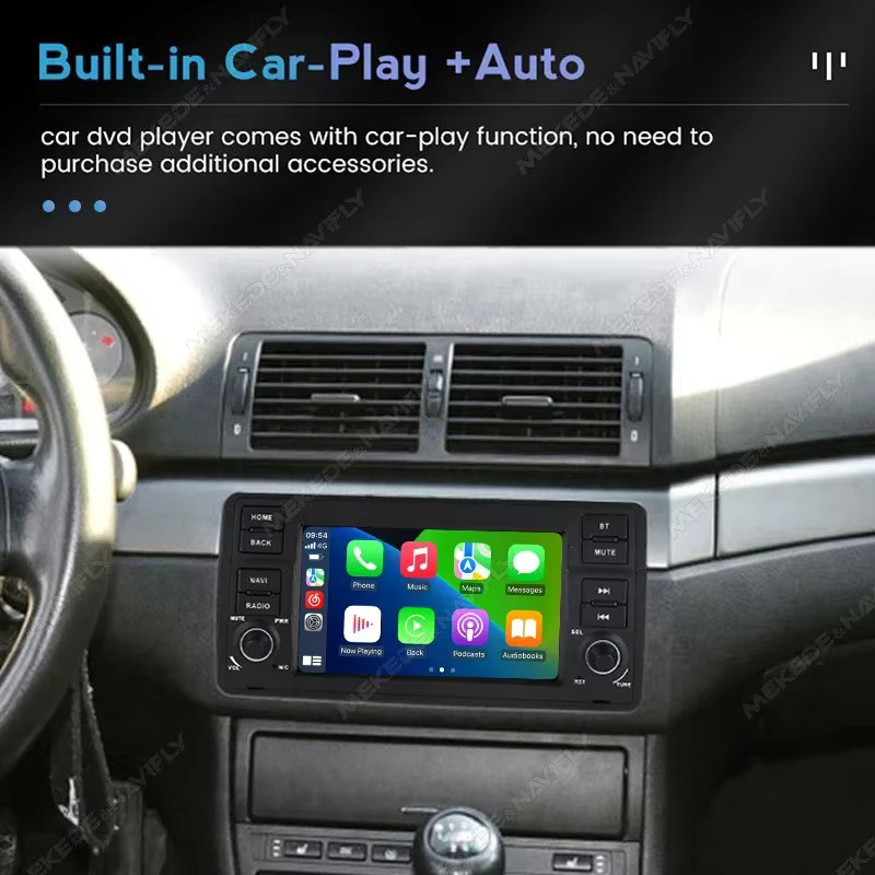 STRONGNAVI Android 13 Auto Multimedia Player mit 7 Zoll Display, Carplay, WiFi und GPS, Schwarz, passend für BMW E46 M3 und Rover 75 Coupe 318/320/325/330/335 (1999-2005) - Bild 4