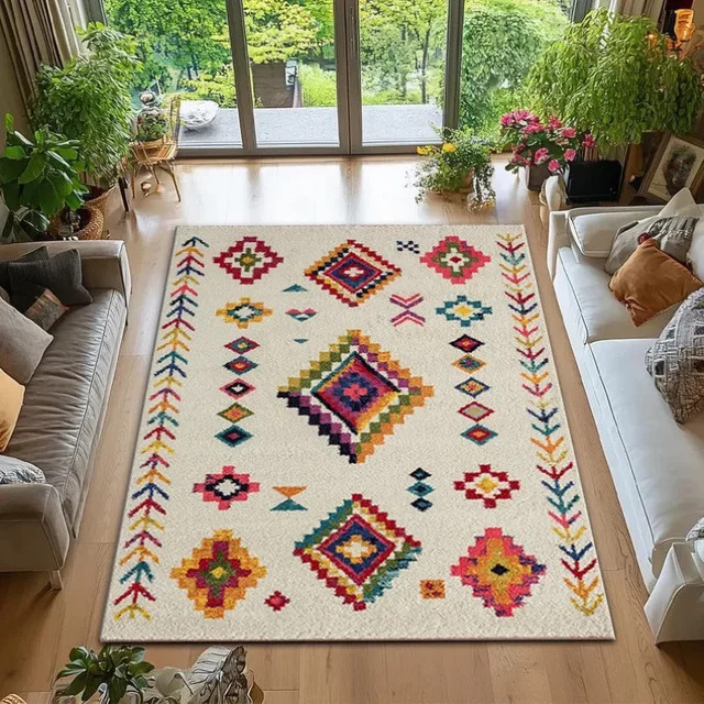VIKAMA Persischer Teppich im Vintage-Stil für Wohnzimmer und Schlafzimmer - Bild 1