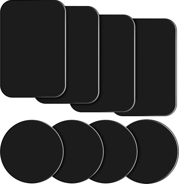 Magnetische Metallplatten als Aufkleber für Magnet-Handyhalter und Auto-Handyhalter in Schwarz oder Silber - Bild 1