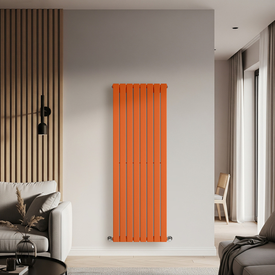 Delta Design Heizkörper Vertikal Einlagig in Orange Sunset Orange, Höhe: 160 cm, Breite: 56 cm - Bild 1