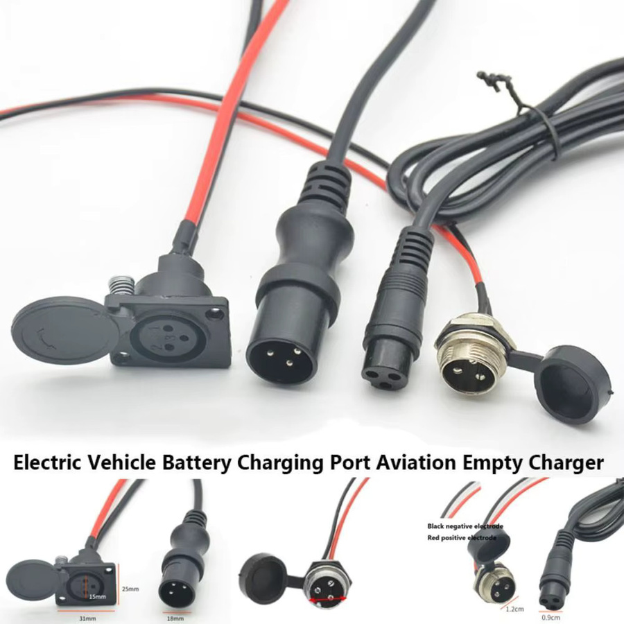 3-poliger Batterieladeanschluss für Elektrofahrzeuge und Luftfahrt in Schwarz - Bild 2