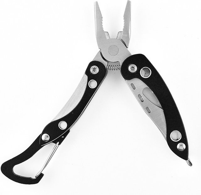 Swayboo 7-in-1 Multifunktionszange aus Edelstahl in Schwarz mit Nylontasche für Outdoor, Camping und Wandern - Bild 1