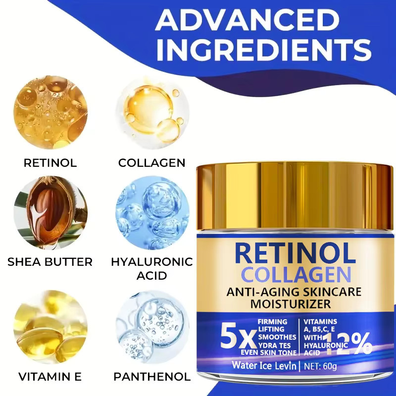 Water Ice Levin Retinol Kollagen Gesichtscreme, mit Hyaluronsäure, Unisex - Bild 6