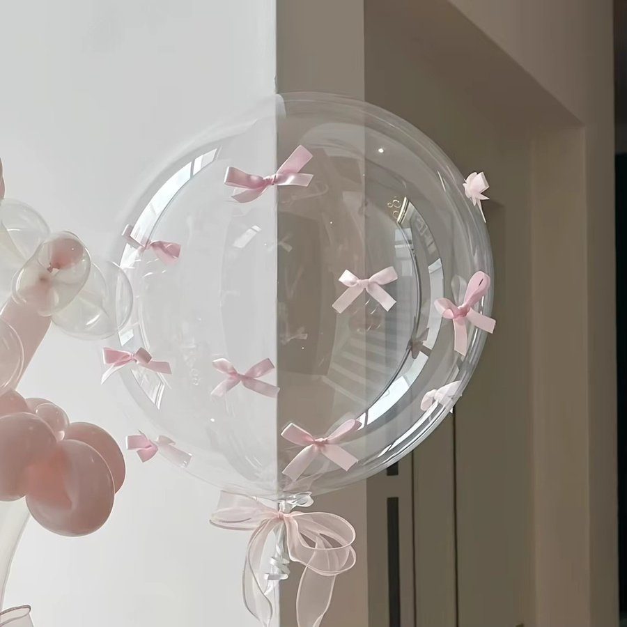 Bobo Ballons Rosa Schleifenknoten-Set zur Partydekoration für Geburtstag, Hochzeit und Camping - Bild 2