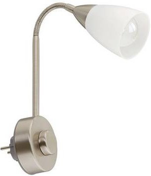 Briloner Fiche Steckerleuchte aus Matt-Nickel, dimmbar und schwenkbar, E14, Höhe: 23,5 cm, Breite: 19,5 cm - Bild 1
