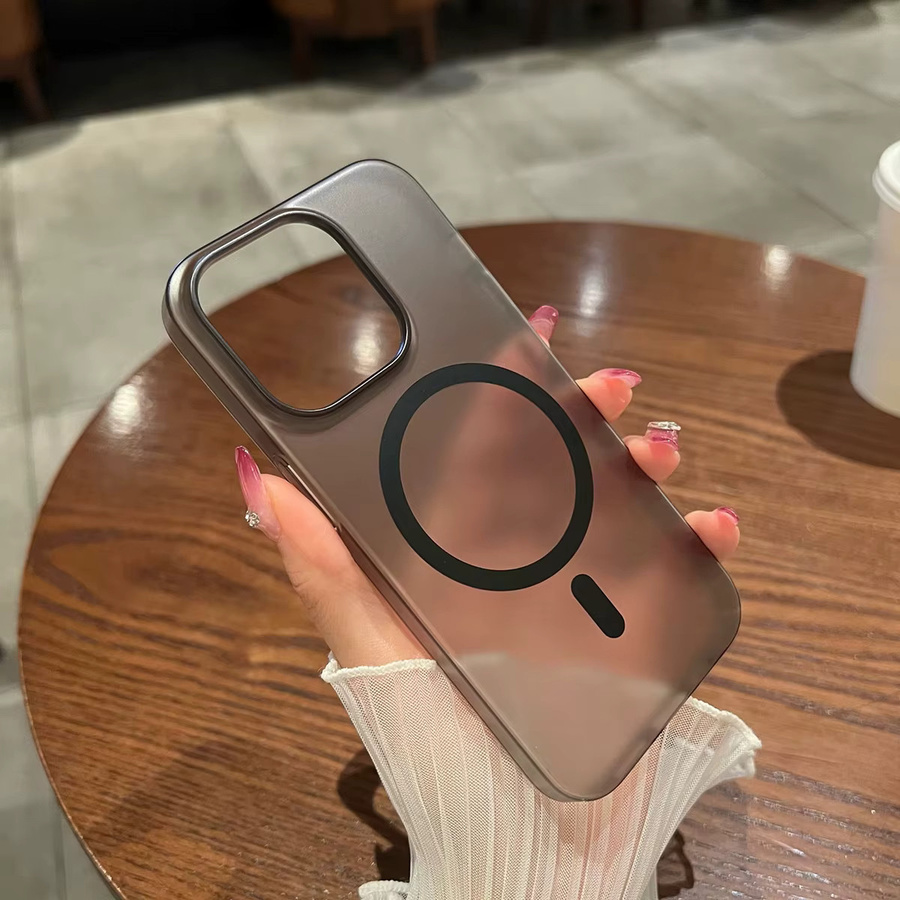 Caynes Magnetische Handyhülle für iPhone 17 16 15 14 13 12 11 Pro Max Air stoßfest und mattiert in Transparent, Weiß oder Grau mit kabellosem Laden - Bild 1