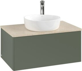 V&B Waschtischunterschrank Antao ohne Frontstruktur in Lackausführung, B/T/H: 80 x 36 x 50 cm - Bild 1