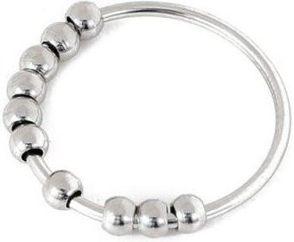 Allbestart Angst-Spinner-Ring Edelstahl, Perle, Silber, Unisex - Bild 1