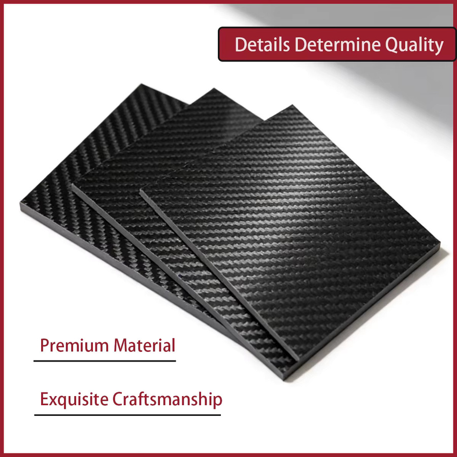 Matte Carbonplatte aus Kohlefaser in Schwarz, Dicke: 0,2–10 mm, hochfeste Verbundplatte für Industrie und Heimwerker - Bild 4