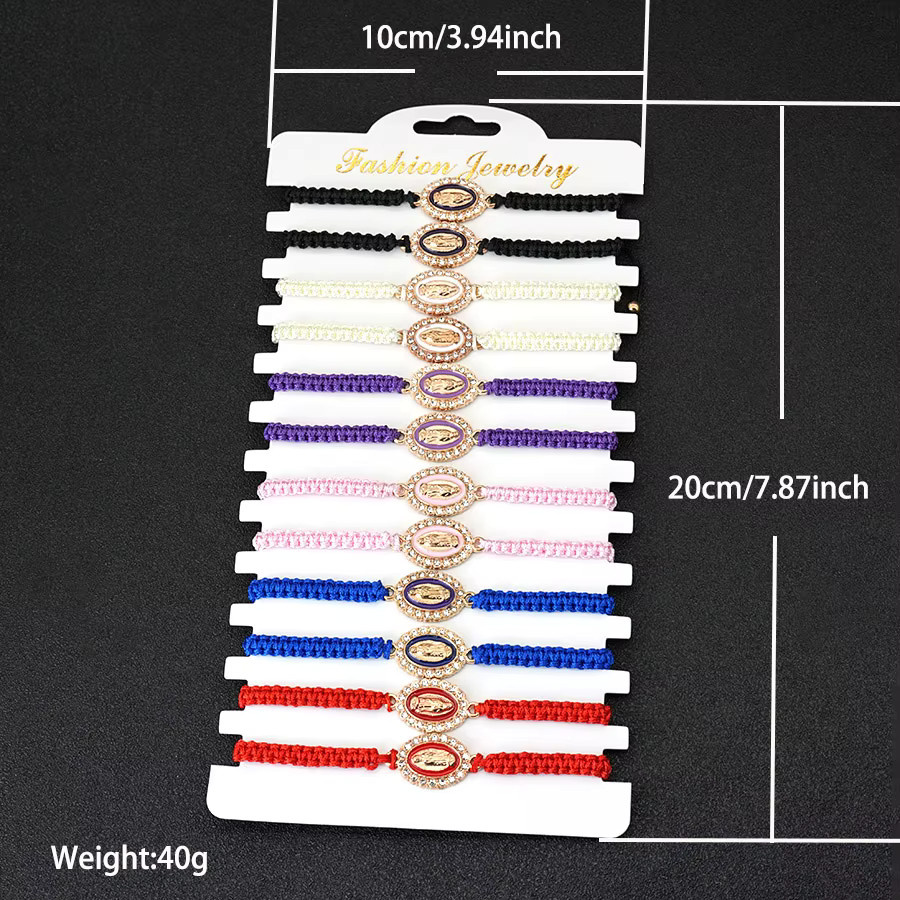 Noter Armband, Jungfrau Maria, geflochten, verstellbar, Unisex - Bild 4