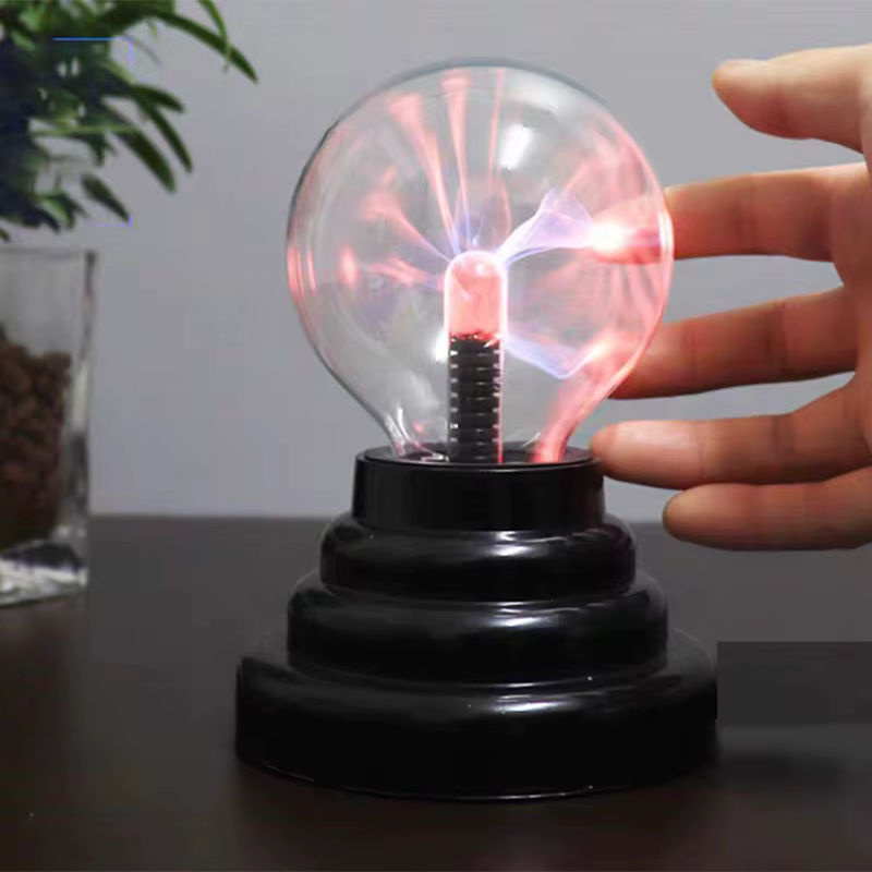 Lyfs Magische Plasmakugel LED Atmosphäre Nachtlicht mit Touch-Steuerung, Schwarz, 7,62 cm Durchmesser - Bild 2