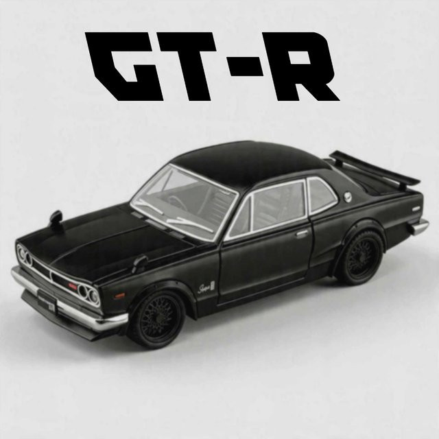 caipo Skyline GT-R Sportwagen-Modell Spielzeugauto, 1:22 Maßstab, Metall, mit Licht und Sound - Bild 1