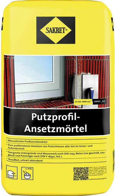 Sakret Putzprofil-Ansetzmörtel Grau 10 kg - Bild 1