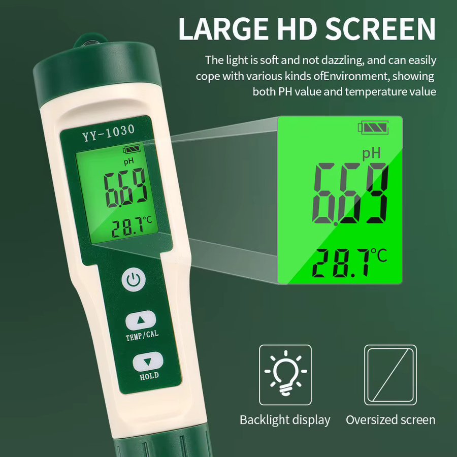 JUANJUAN YY-1030 pH-Messgerät für Lebensmittel, Teig und Kosmetik mit Elektrode und Thermometer - Bild 4