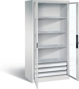 C+P Werkzeugschrank Acurado in Lichtgrau mit Türen und Schloss, H: 195,0 cm, B: 93,0 cm, T: 60,0 cm - Bild 1