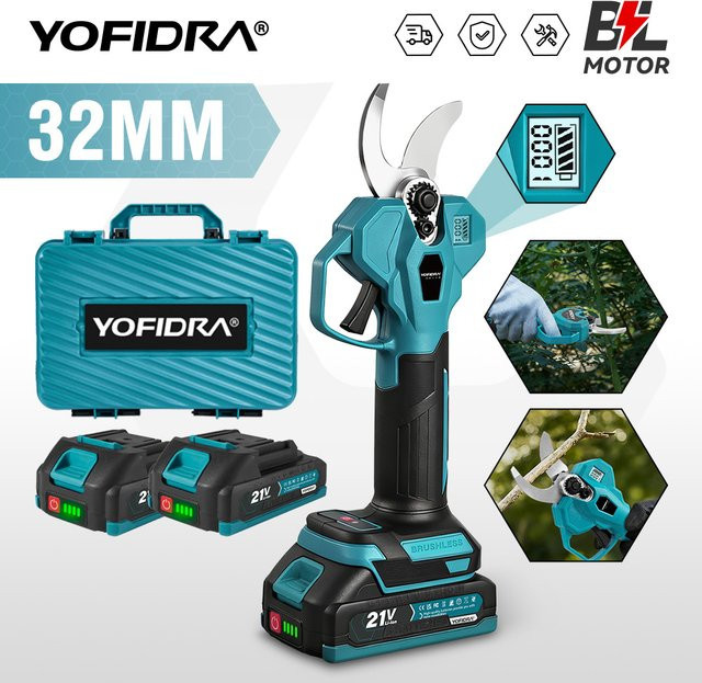 Yofidra Akku-Astschere mit 32 mm Schneidkapazität und 2 Gängen in Türkis, kompatibel mit Makita LXT Akkus - Bild 1