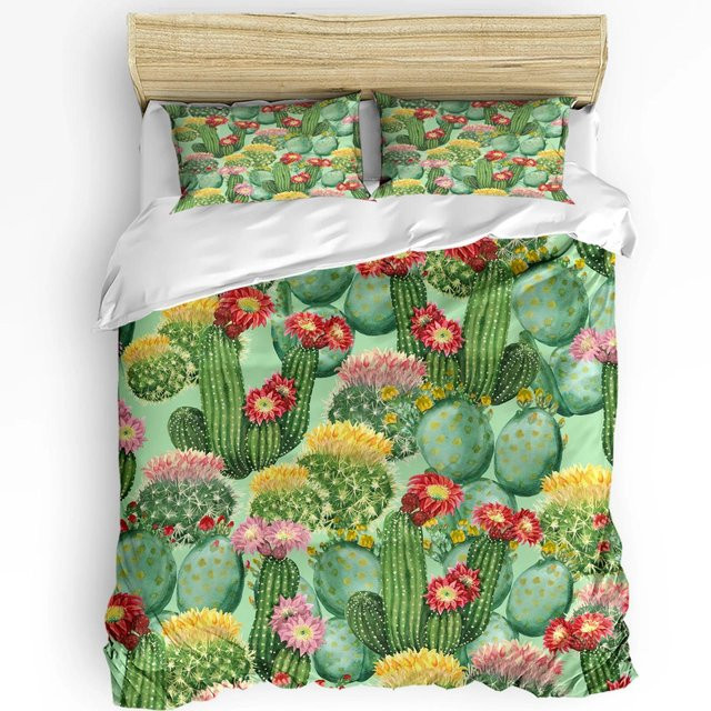 JMG Household Supplies Bettwäsche Set 3-teilig Kirschblüte See Wasseroberfläche Rosa Grün Microfaser B/H: 135 x 200 cm - Bild 1