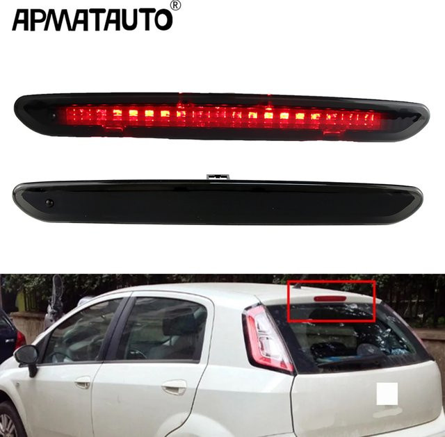 APMATAUTO LED High Level Drittes Bremslicht für Fiat Grande Punto Evo Abarth, Farbe: Rot/Geräuchert, OEM # 2122000407, 51974522 - Bild 1