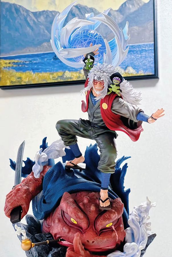 Bandai Naruto Anime Figur Jiraiya PVC Modell Statue zur Desktop Dekoration, Höhe: 39 cm - Bild 5