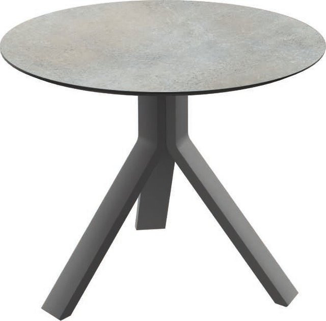 Stern Beistelltisch Freddie aus Aluminium in Graphit mit Silverstar 2.0 Quartz Tischplatte, Durchmesser: 55 cm - Bild 1