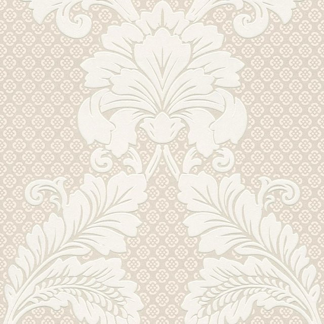 Profhome Barock Tapete Ornament Matt in Creme und Bronze, Breite: 0,52 m, Länge: 10,05 m - Bild 1