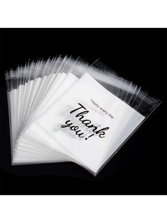 YouYoungDifferent 100 Stück transparente selbstklebende Plastiktüten für DIY-Schmuck und Partygeschenke - Bild 6