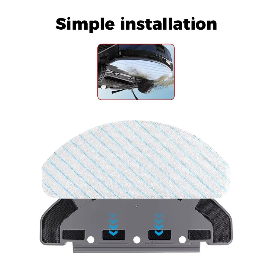 WINDNINJA Ersatz Mopp Tuch Weiß kompatibel für Ecovacs Deebot N8 N8+ N8 Pro N8 Pro+ Ozmo T8 T8+ T8 AIVI T8 Max T9 T9+ T9 AIVI Saugroboter - Bild 3