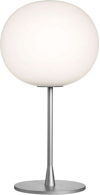 Flos Glo-Ball T1 Tischleuchte in Silber matt mit Opalglas und dimmbarer Leuchtmittel - Bild 1