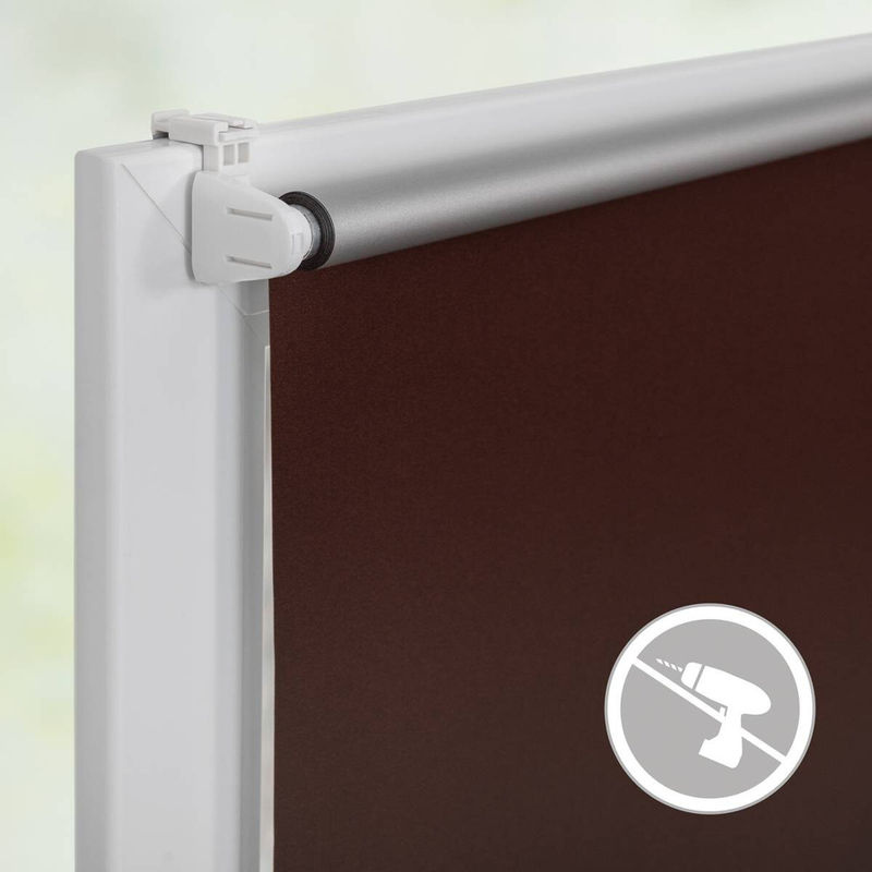LICHTBLICK Thermo-Rollo Klemmfix Verdunkelung Braun B: 80 cm, H: 150 cm - Bild 5